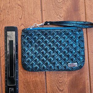 Express Sparkling Teal Bling Clutch with Zipper